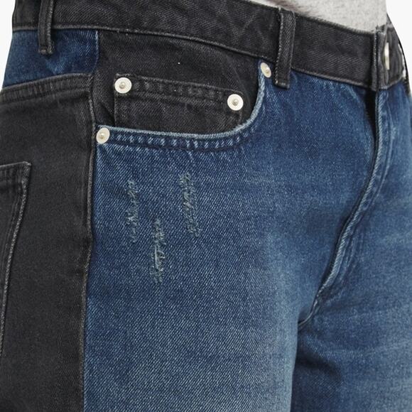 French Connection indi mash up two tone boyfriend jeans - Picture 2 of 7